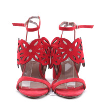 Tabitha Simmons Sandals Leather in Red