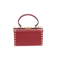 Valentino Garavani Rockstud Box Bag aus Leder in Rot