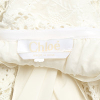 Chloé Kleid aus Baumwolle in Creme