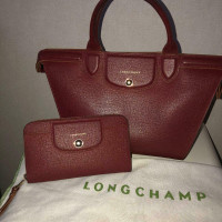 Longchamp Sac fourre-tout en Cuir en Bordeaux