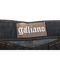 John Galliano Paire de Pantalon en Coton en Bleu