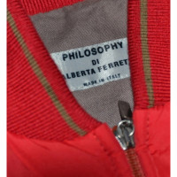 Philosophy Di Alberta Ferretti Jacke/Mantel aus Baumwolle in Rot