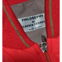 Philosophy Di Alberta Ferretti Jacket/Coat Cotton in Red