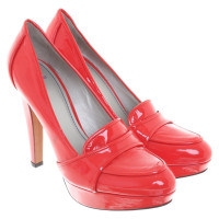 Navyboot Plateau pumps in rosso