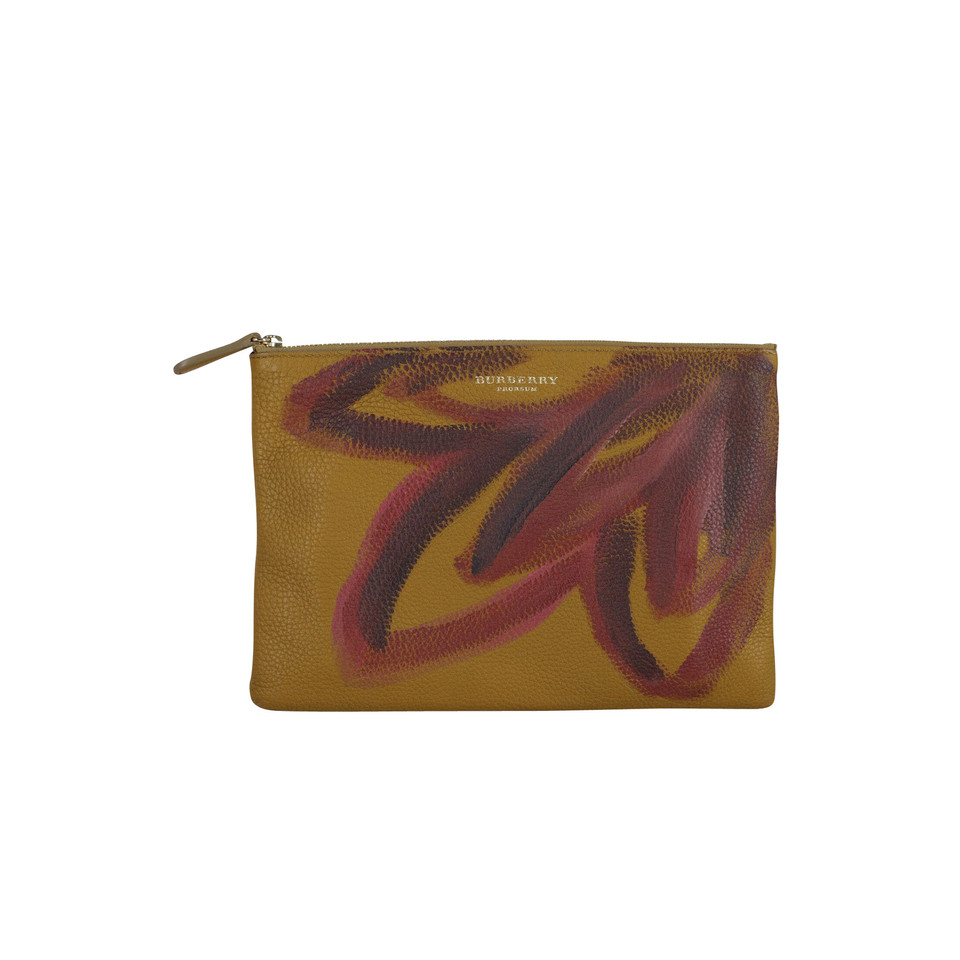 Burberry Clutch Bag Leather in Yellow