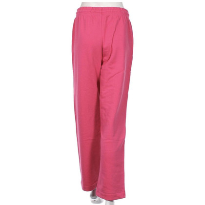 Ganni Paire de Pantalon en Coton en Rose/pink