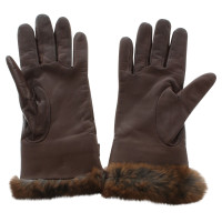 Max Mara Gloves Leather in Brown