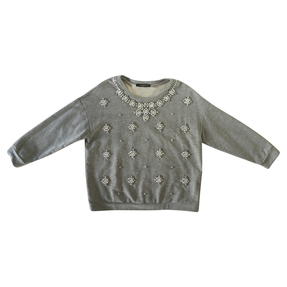 Max Mara Sweatshirt mit Schmucksteinen