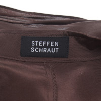 Steffen Schraut Blouse with flounces in brown