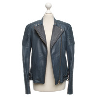 Closed Leather jacket in petrol