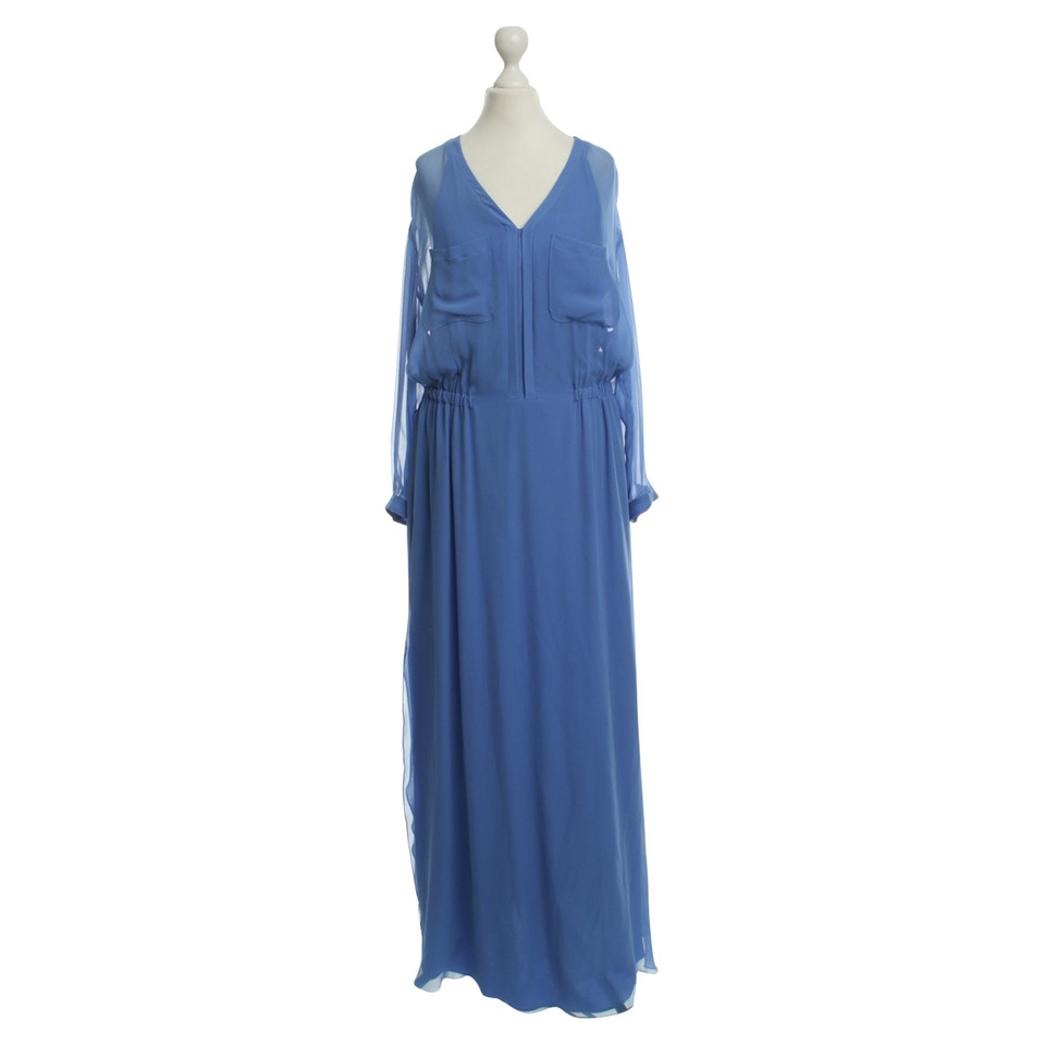 Kaviar Gauche Long silk dress in light blue