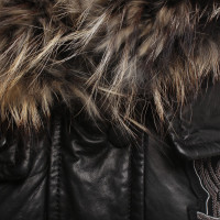 Philipp Plein Leather coat in black