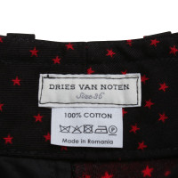 Dries Van Noten Shorts in nero / rosso