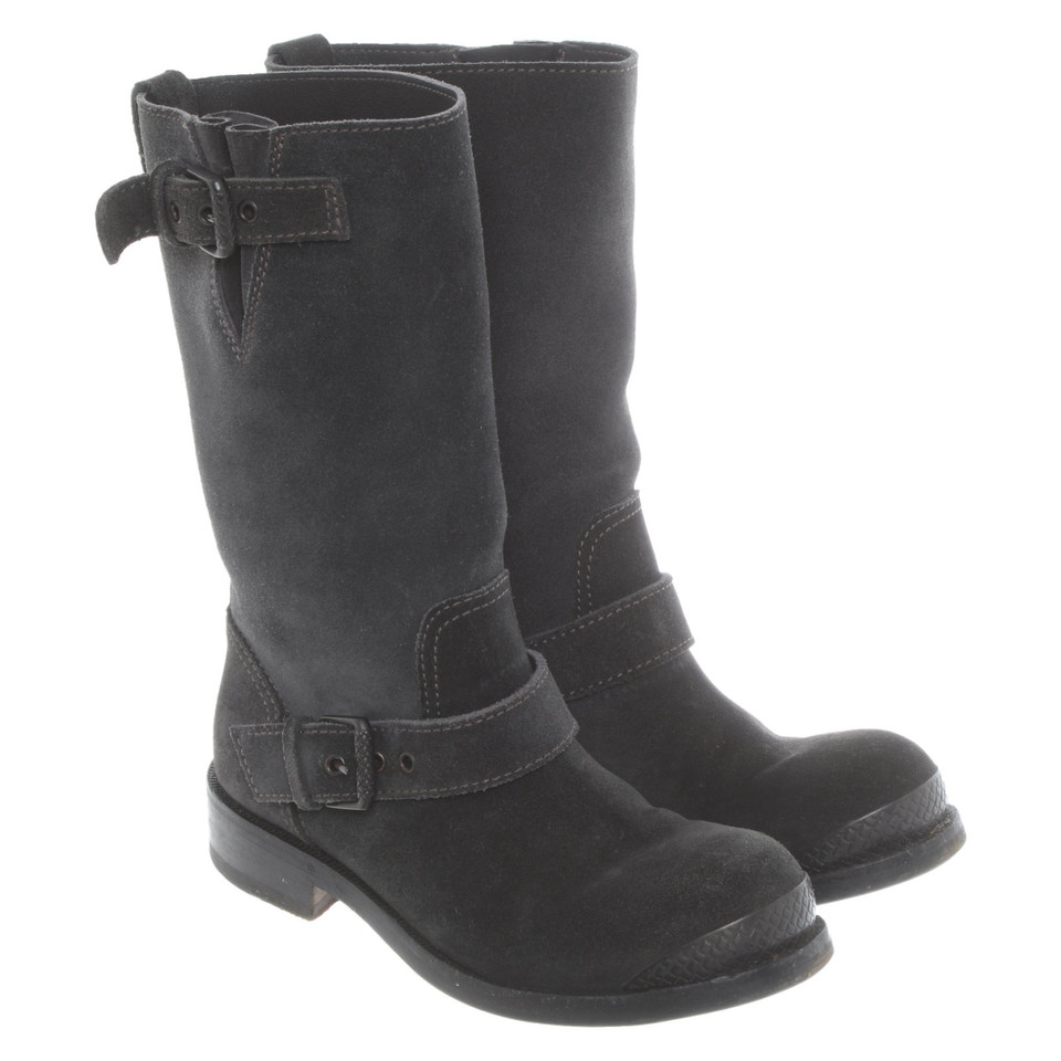 Bottega Veneta Boots Leather in Grey