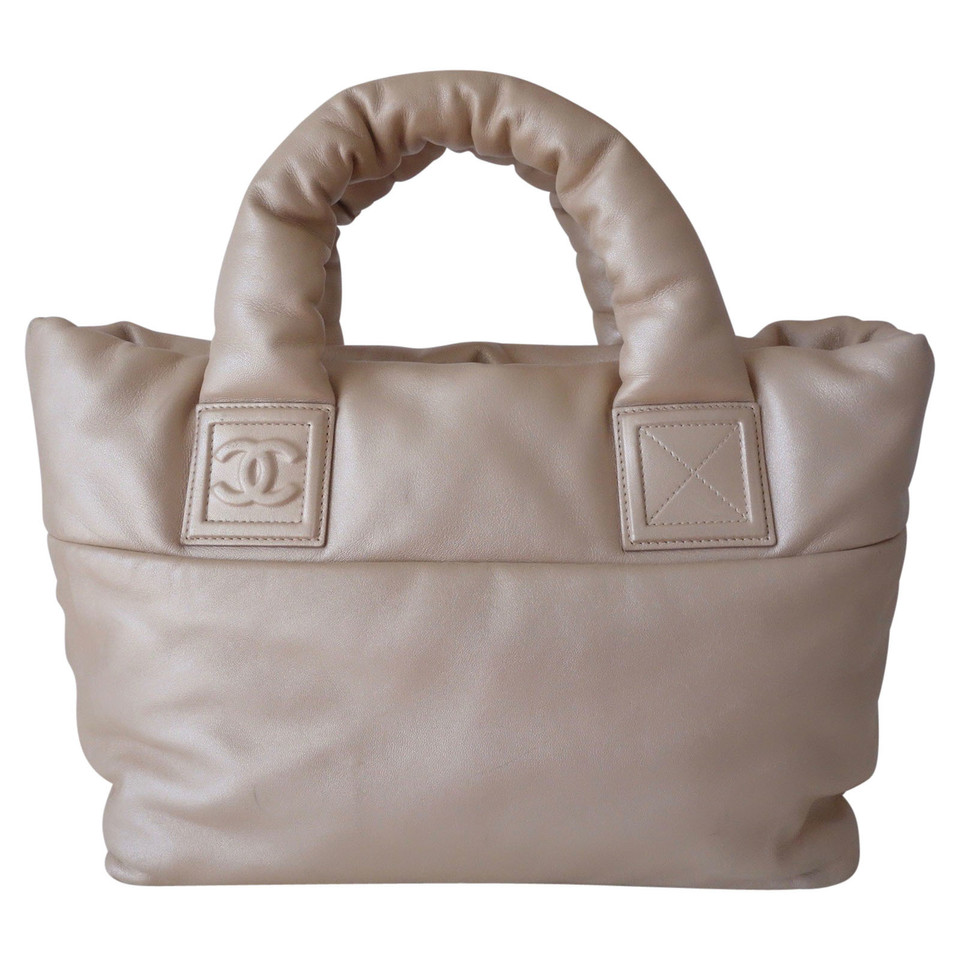 Chanel Tote Bag aus Leder in Beige