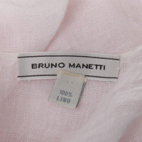 Bruno Manetti Roze sjaal gemaakt van linnen