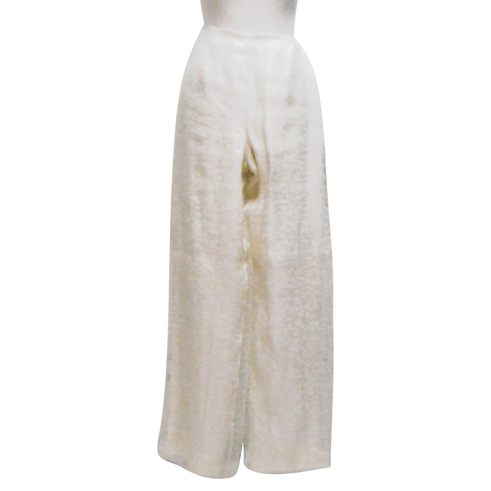 Armani Trousers Silk in White