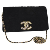 Chanel Flap Bag Suede in Black