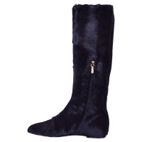 Dolce & Gabbana Stiefel aus Pelz in Schwarz