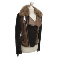 Hôtel Particulier Bikerjacke with fur collar