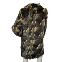Set Faux fur coat with pattern