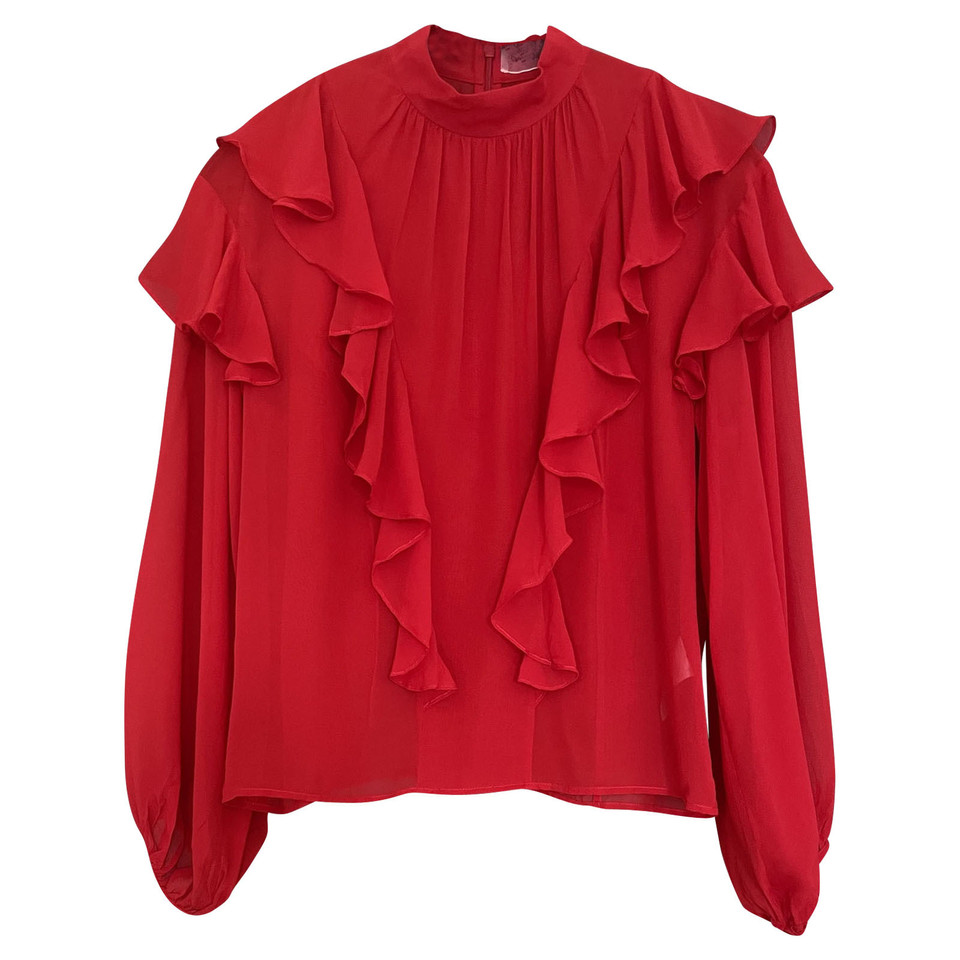 Giambattista Valli X H&M Bovenkleding Zijde in Rood