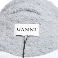 Ganni Bouclé-Mantel in Grau