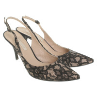 Pura Lopez Slingbacks con pizzo