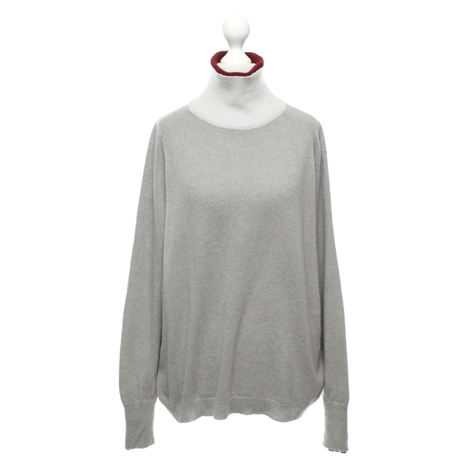 Iris Von Arnim Sweater in grey / Bordeaux
