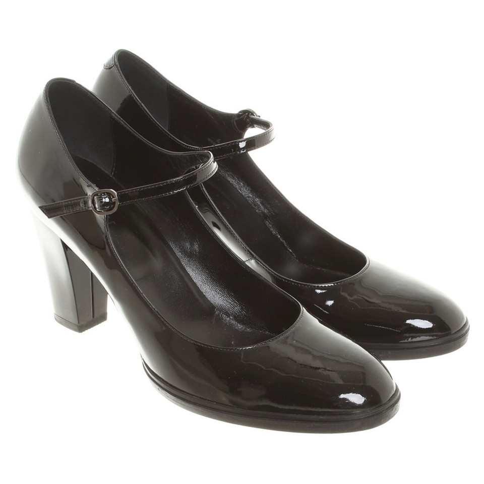 Hogan pumps black patent leather