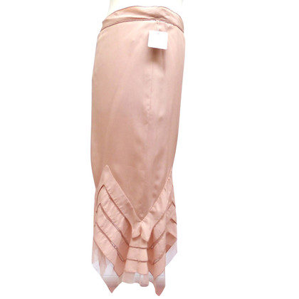 Yves Saint Laurent Silk skirt with Lagensaum