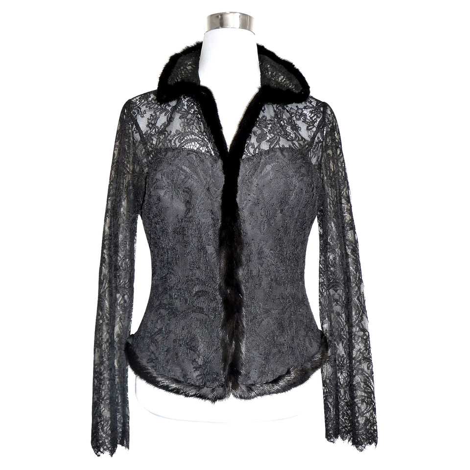 Rena Lange Lace jacket with mink