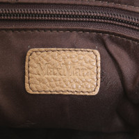 Max Mara Handtasche aus Leder in Beige