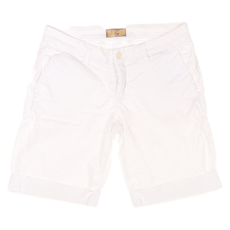 Fay Short en Coton en Blanc