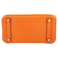 Hermès Birkin Bag 25 aus Leder in Orange