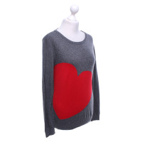 Moschino Pull en gris / rouge