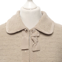 Twin Set Simona Barbieri Jacket/Coat Cotton in Beige