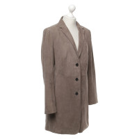 Windsor Leather coat in taupe