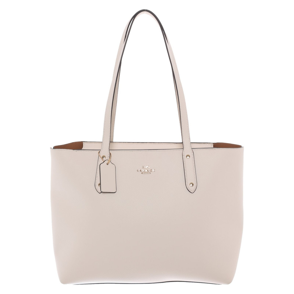 Coach Shopper en Cuir en Crème