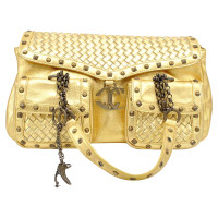 Just Cavalli Handtasche aus Leder in Gold