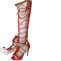Elisabetta Franchi Sandals Leather in Red