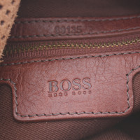 Hugo Boss Wildleder-Handtasche in Braun