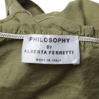 Philosophy Di Alberta Ferretti Top breve in verde oliva