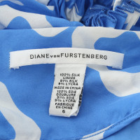 Diane Von Furstenberg Kleid in Blau/Weiß