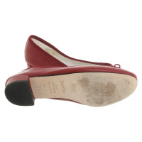 Repetto Slippers/Ballerina's Leer in Rood