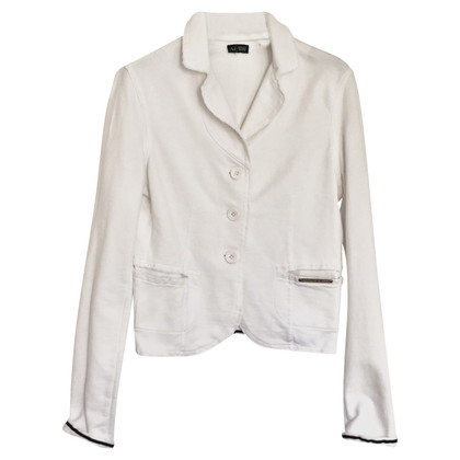 Armani Jeans Blazer en Coton en Blanc