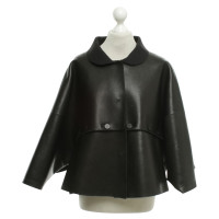 Marni Leather jacket in poncho style