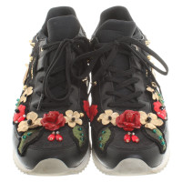 Dolce & Gabbana Scarpe da ginnastica con applicazioni floreali