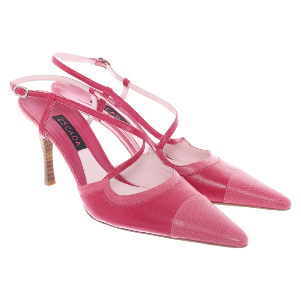 Escada Pumps/Peeptoes Leather in Pink