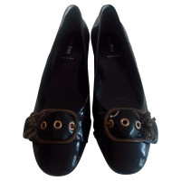 Miu Miu Slippers/Ballerinas Patent leather in Black